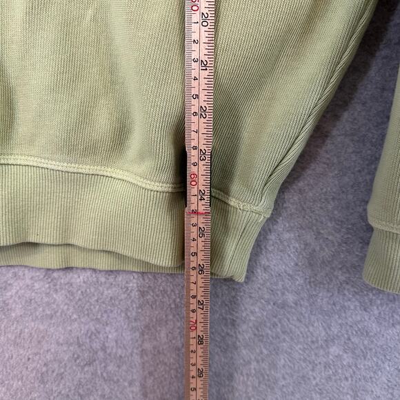Tommy Bahama Sweatshirt Size M Green Relax Quarter Zip Rib Knit Pullover Beach - Picture 10 of 11